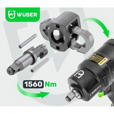 Pneumatinis smūginis veržliasukis Wuber 1/2" 1560 Nm 16