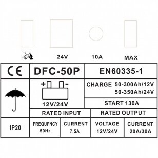 Įkroviklis paleidėjas akumuliatoriui YOULY 12/24V 130A 350Ah