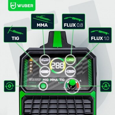 Inverterinis suvirinimo aparatas Wuber MIG FLUX MMA TIG 3