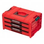 QBRICK PRO įrankių dėžė su 3 stalčiais 2.0 EXPERT RED