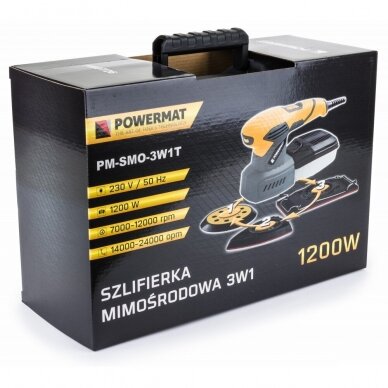 Universalus šlifuoklis POWERMAT 3in1, 1200W 17